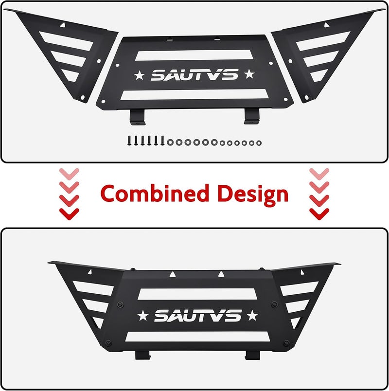 SAUTVS Cargo Bed Extender Tailgate for RZR PRO XP/S/Turbo R 20-25, Heavy Duty Steel Rear Bed Extender Rack Cargo Tailgate Enclosure for Polaris RZR PRO XP/S/Turbo R 2020-2025 Accessories - Image 2